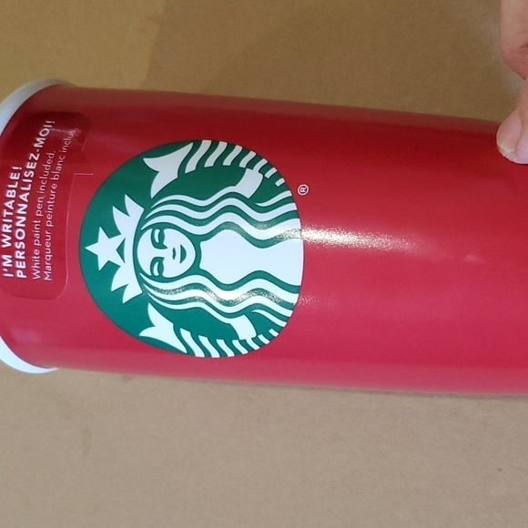 Starbucks Other - Starbucks 12 Oz red cup w lid Writeable